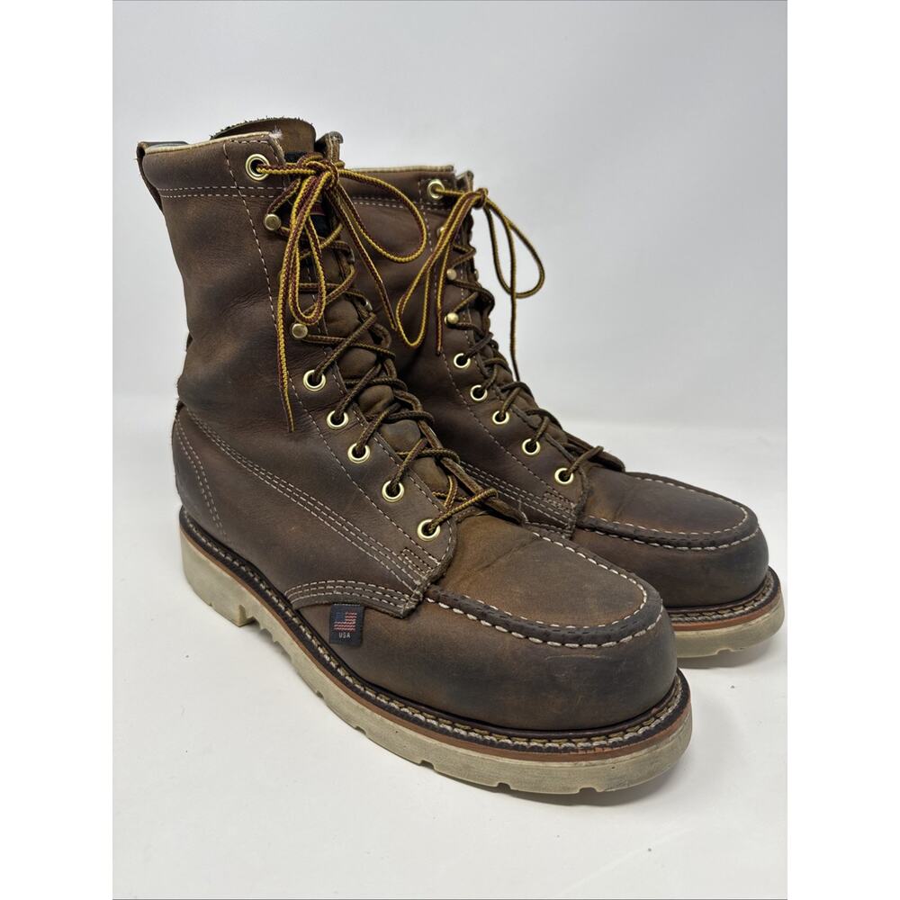 Thorogood 804-4378 Men's 8" Leather Moc Steel Safety Toe Work Boots‎ Size 7 D